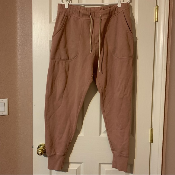 dusky pink joggers